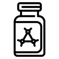 bottle line icon vector