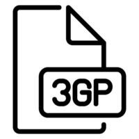 3gp line icon vector