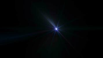 astratto splendore blu viola luci ottico lente razzi animazione video