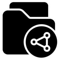 folder glyph icon vector