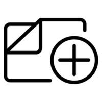 folder line icon vector