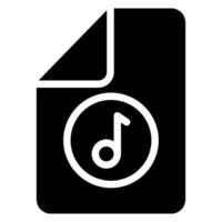 musical note glyph icon vector