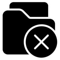 folder glyph icon vector