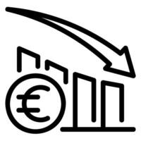 decrease line icon vector