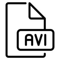 avi line icon vector