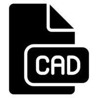 icono de glifo de cad vector