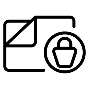 folder line icon vector