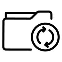 folder line icon vector