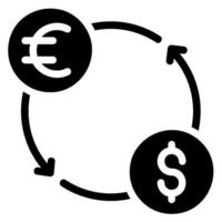 money exchange glyph icon vector