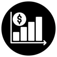 chart glyph icon vector