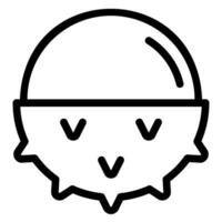 Lychee line icon vector