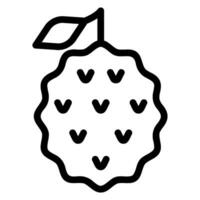 Lychee line icon vector