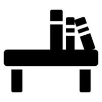 book shelf glyph icon vector