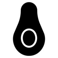 avocado glyph icon vector