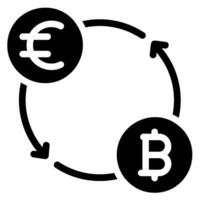 money exchange glyph icon vector