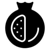 pomegranate glyph icon vector