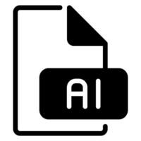 ai file glyph icon vector