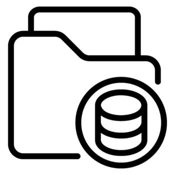 folder line icon vector