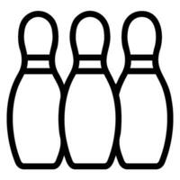 bowling pins line icon vector