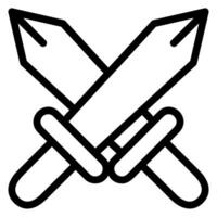 sword line icon vector