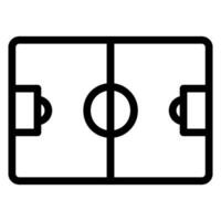 icono de línea de campo de fútbol vector