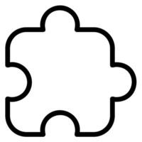 puzzle piece line icon vector