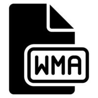 wma glyph icon vector