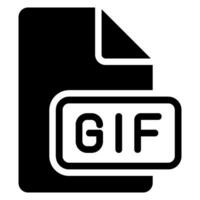 gif glyph icon vector