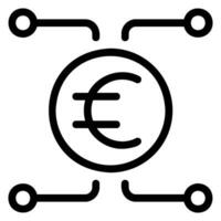 euro line icon vector