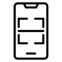 qr scan line icon vector