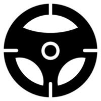 steering wheel glyph icon vector