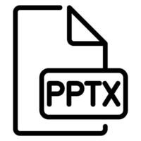 pptx line icon vector