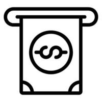 withdraw line icon vector