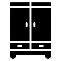 wardrobe glyph icon vector