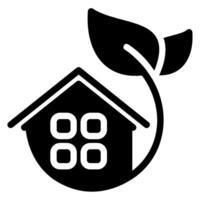green house glyph icon vector