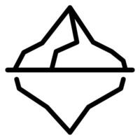 iceberg line icon vector