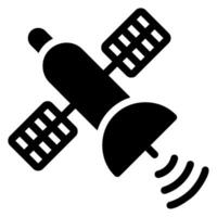 satellite glyph icon vector
