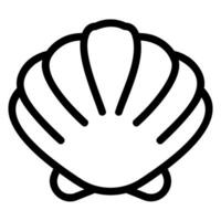 shell line icon vector