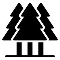 forest glyph icon vector