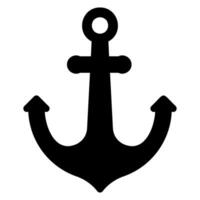 anchor glyph icon vector