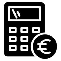 icono de glifo de calculadora vector