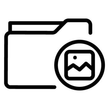 icono de línea de carpeta vector