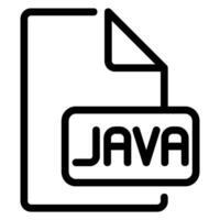 Java línea icono vector