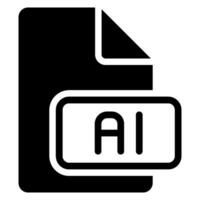 ai file glyph icon vector