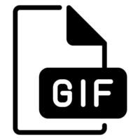 gif glyph icon vector