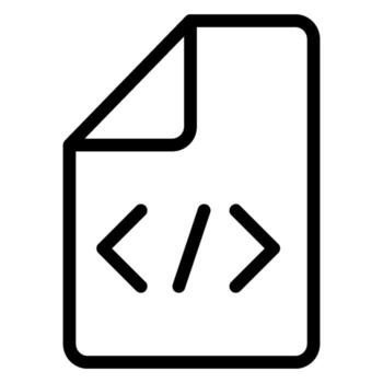 icono de línea de codificación vector