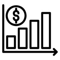 chart line icon vector