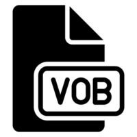 vob glyph icon vector