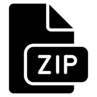 zip glyph icon vector