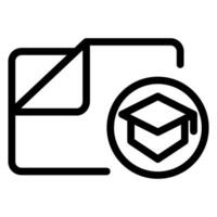 folder line icon vector